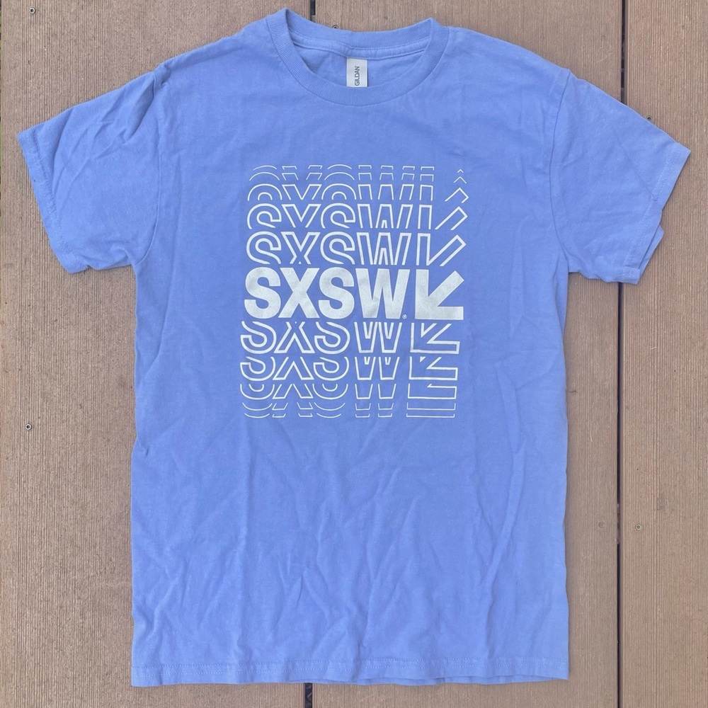 Rare SXSW Periwinkle Staff Shirt, New